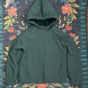 All in Motion Boys Green Fleece-Lined Softshell Jacket, Size Small